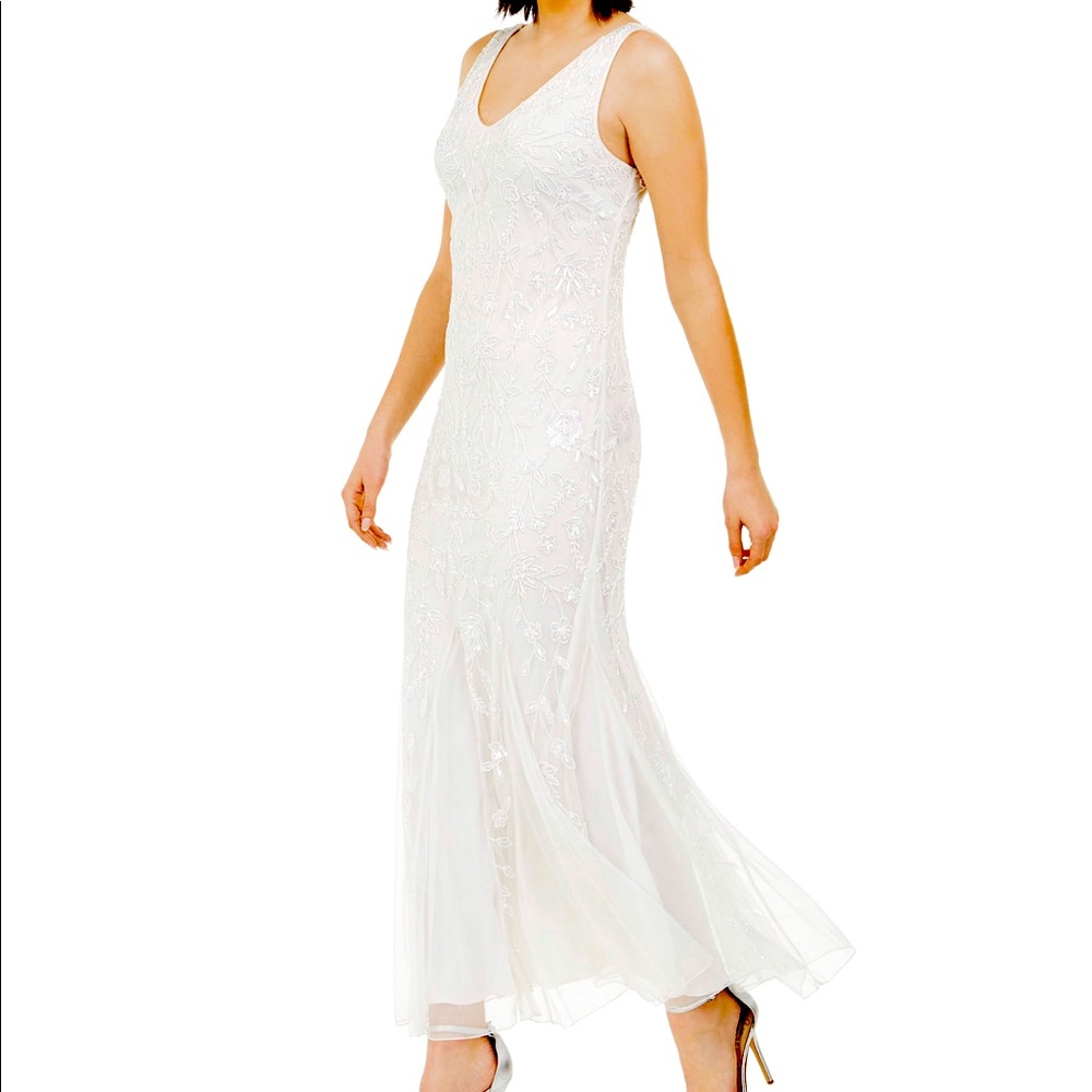 Beaded Gown & Scarf NEW NEVER USE